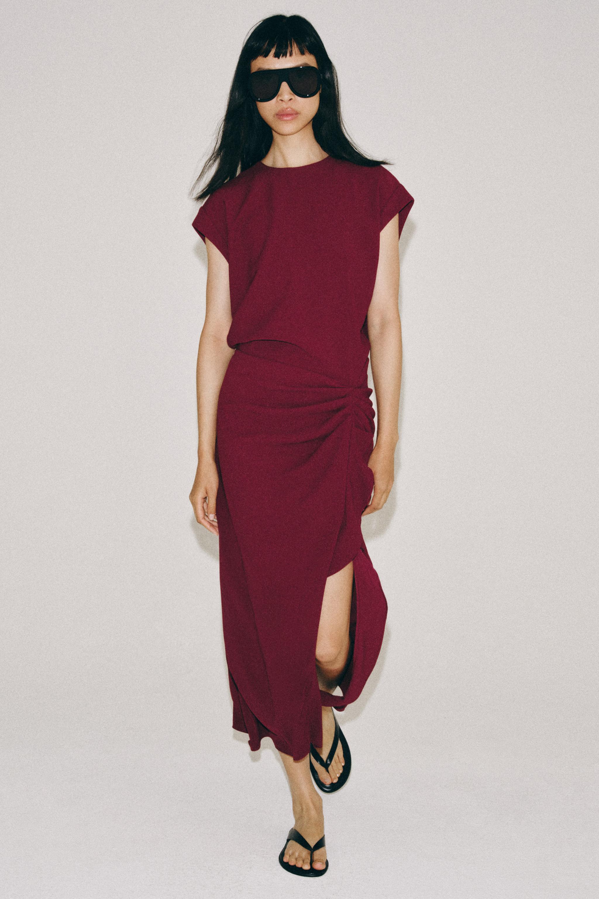 ZW COLLECTION Ruffled MIDI DRESS